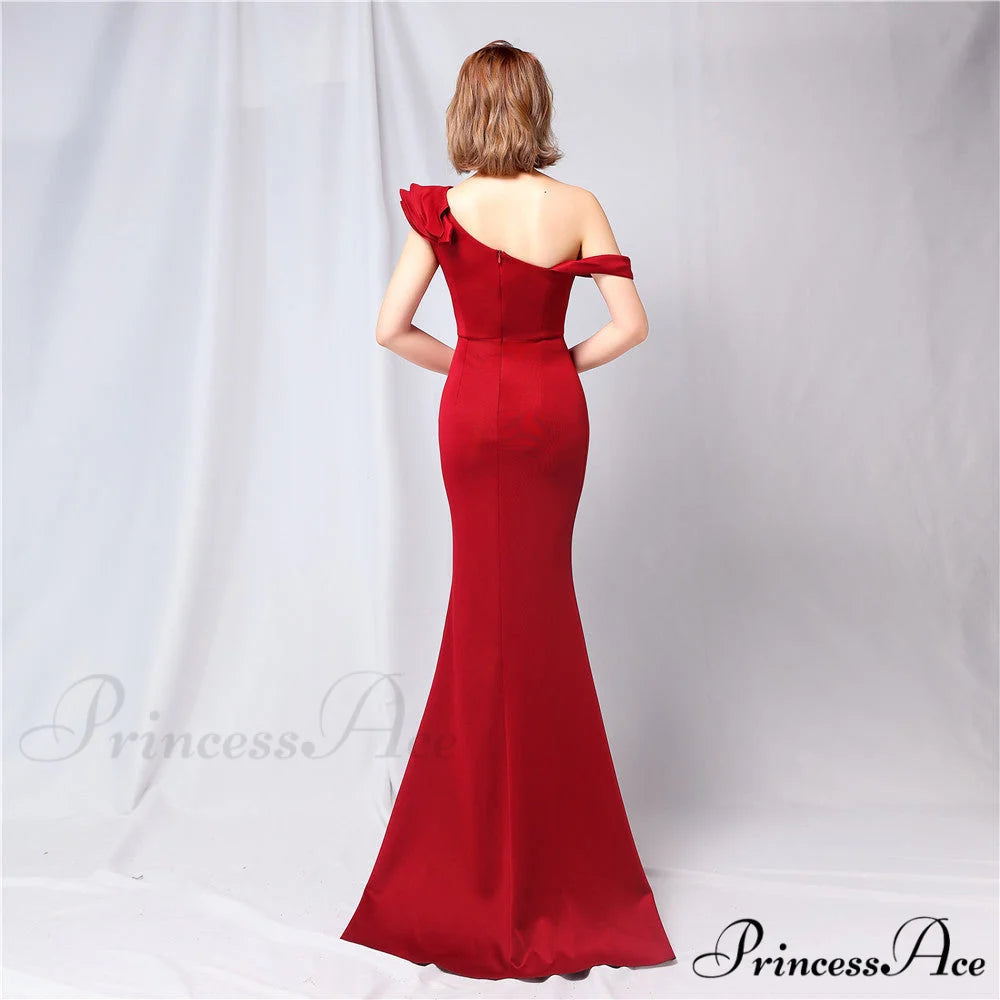 Delana Elegant Formal Charming One Shoulder Dress