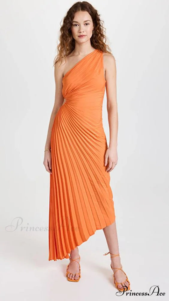 Delfina Elegant Dress 4 Days / 6 / S / Orange