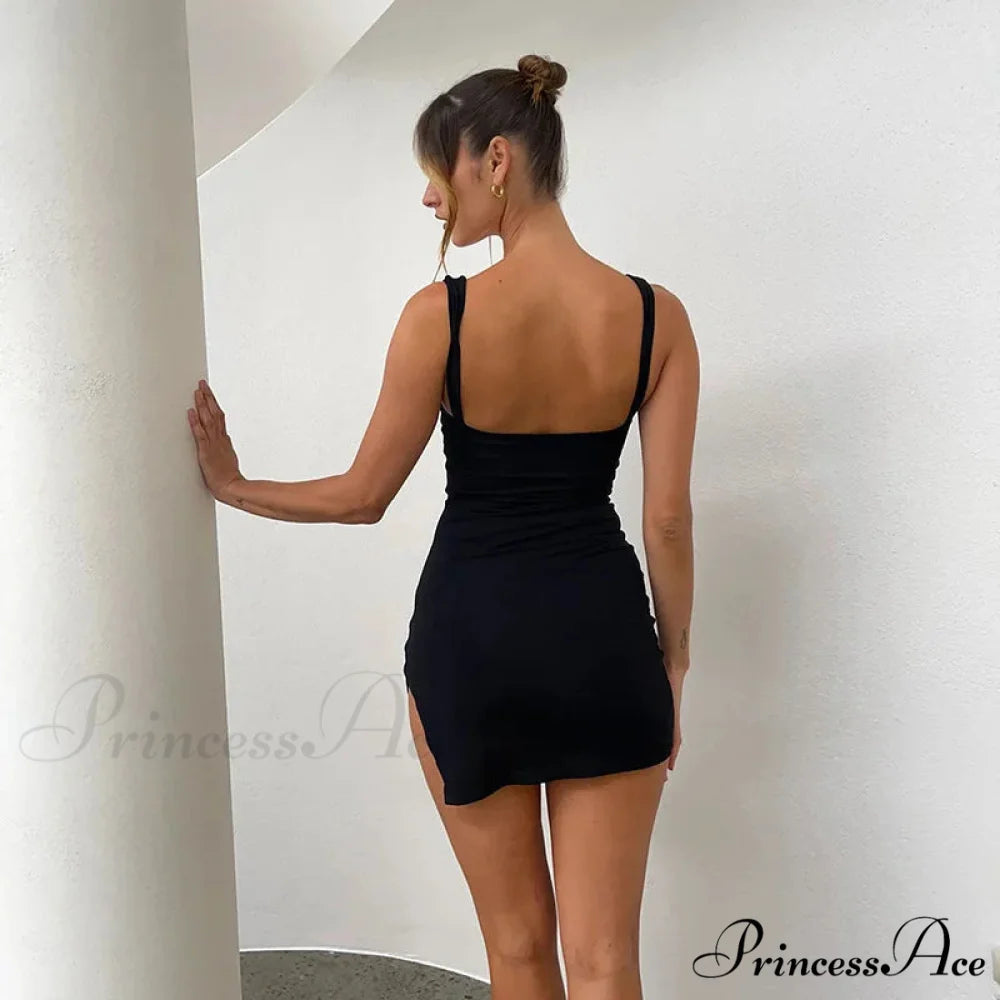 Delicate Bandeau Sleek Holiday Dress vacationdress-250223