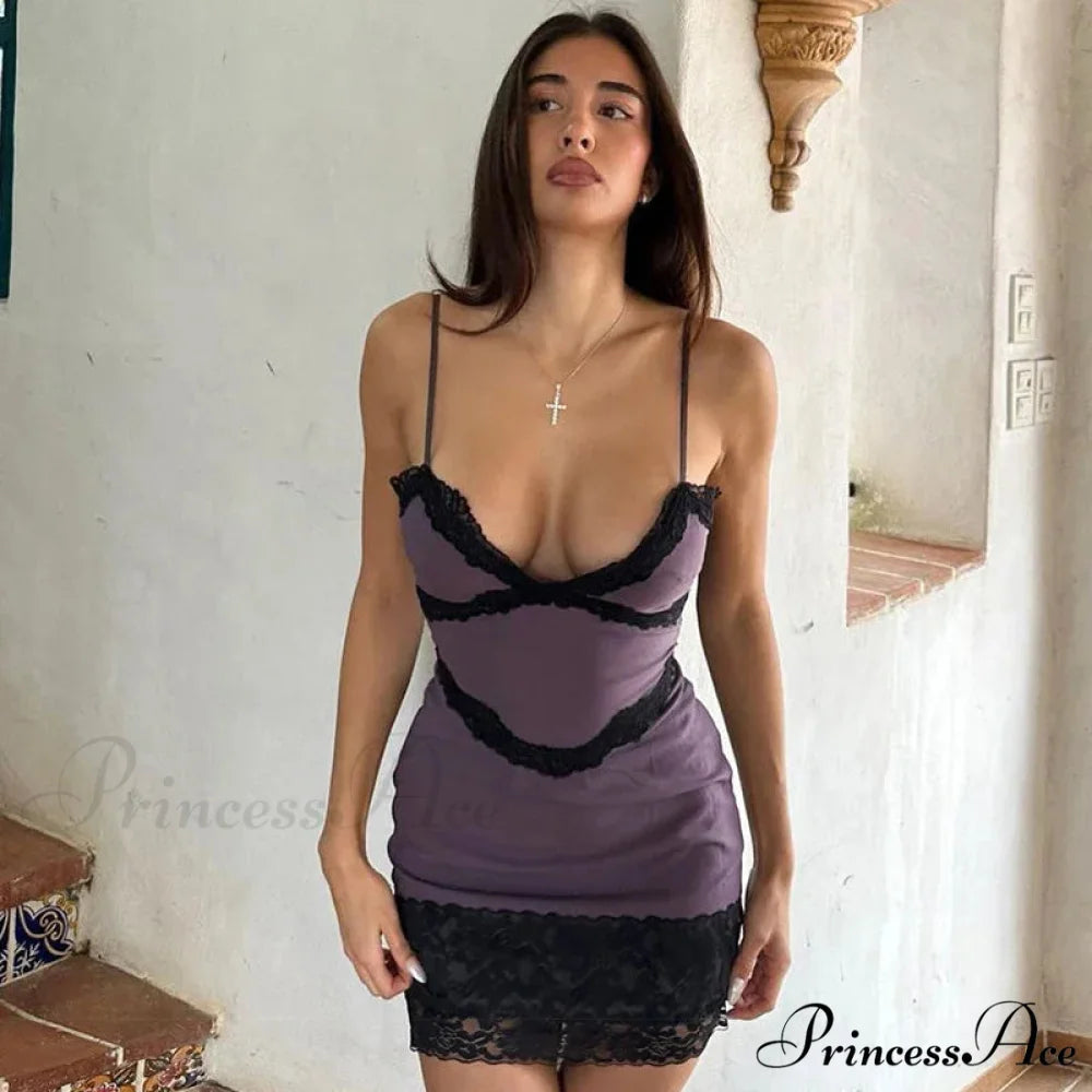 Delicate Narrow Spaghetti Strap Mini Getaway Dress vacationdress-250223