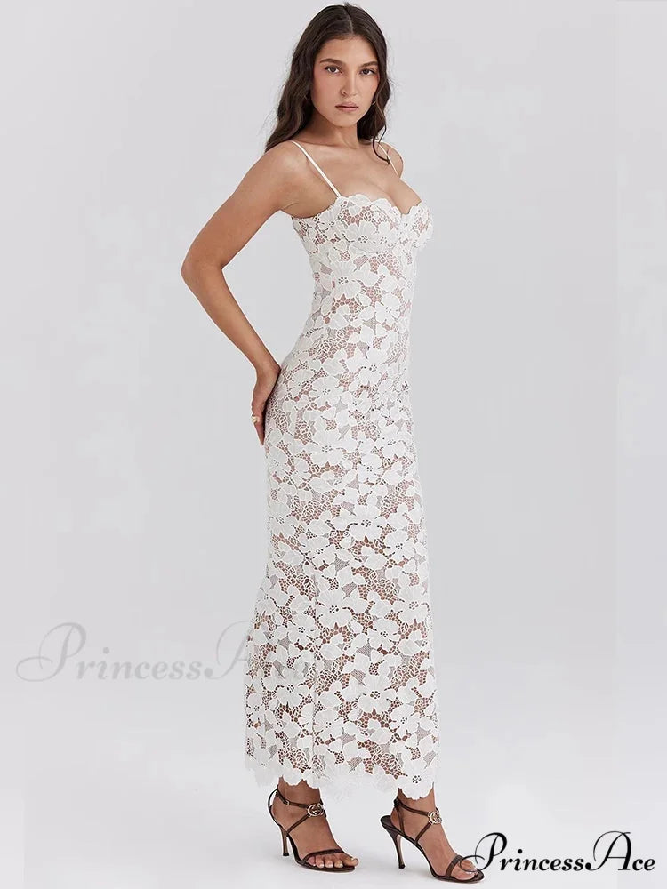 Delicate Sleek Bodycon Maxi Holiday Dress vacationdress-250223