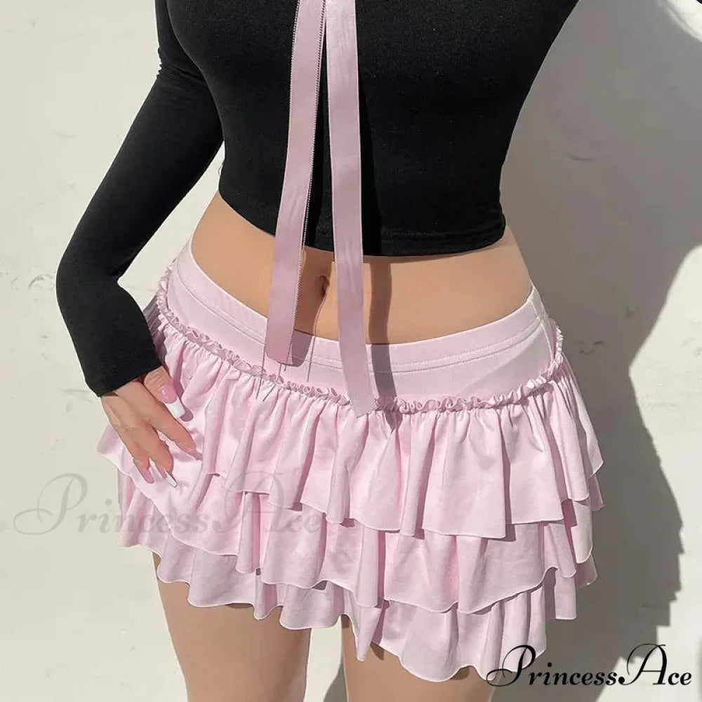 Delightful Lower-Waist Rose A-Line Skirt skirts-250223