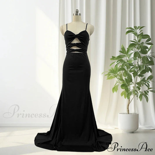 Delta Formal Stylish Cutout Glitter Dress BLACK / S