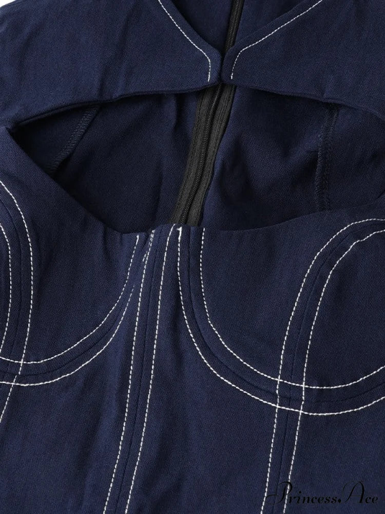 Denim Coat Graceful With Belt