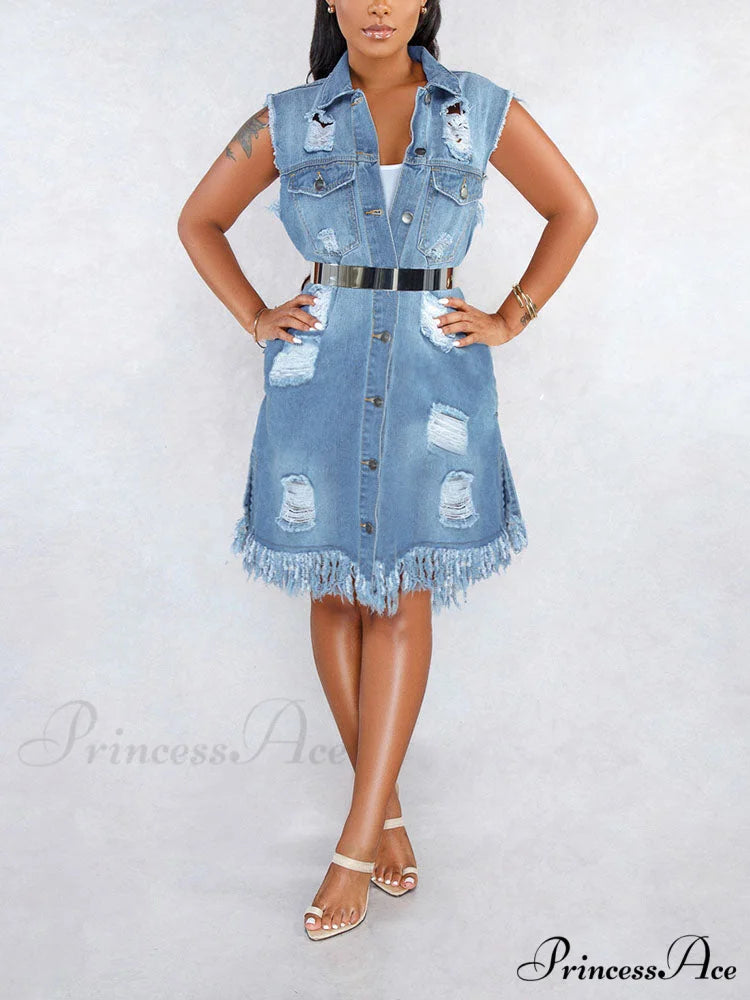 Denim Ripped Graceful Hole Short Jeans