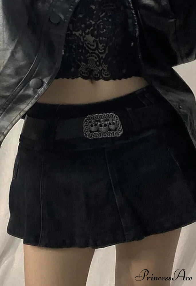 Denim Ripped Graceful Slit Tassels Skirt