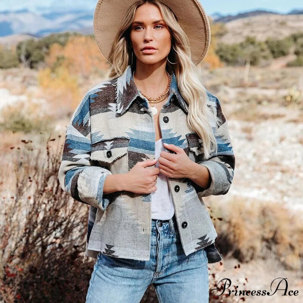 Denim Stitched Wool Coat Blue / S