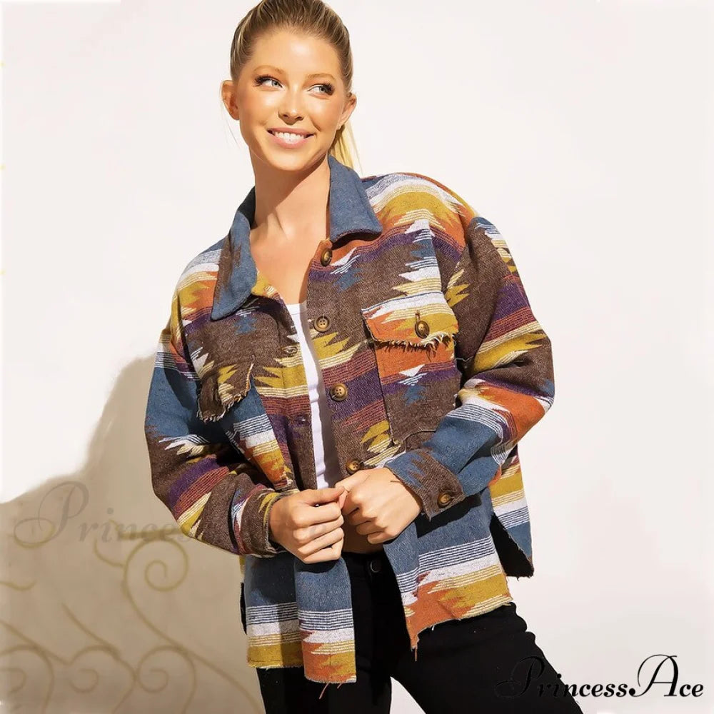 Denim Stitched Wool Coat coffee / S