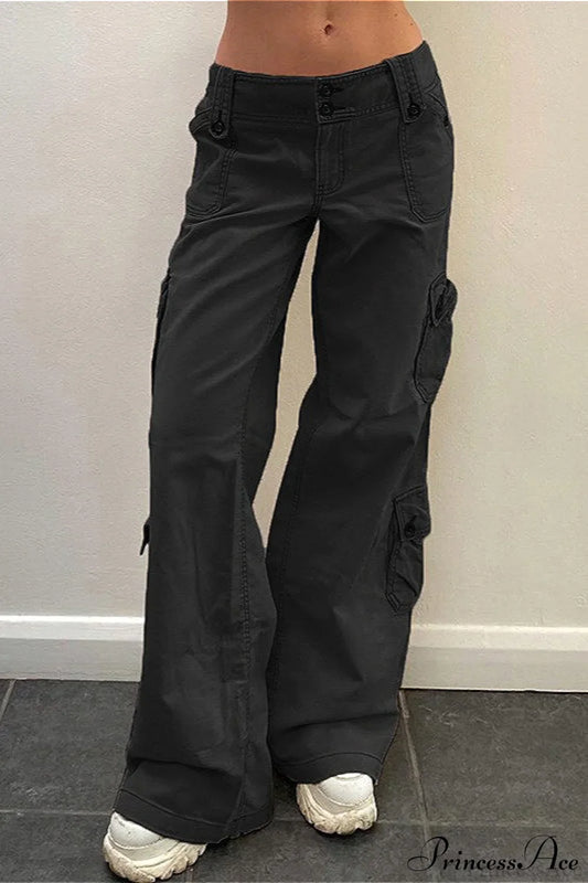 Denim Street Pocket Low Waist Cargo Pants