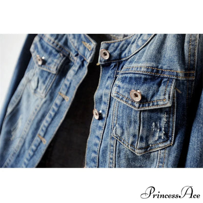 DenimLong Sleeve Casual Jacket