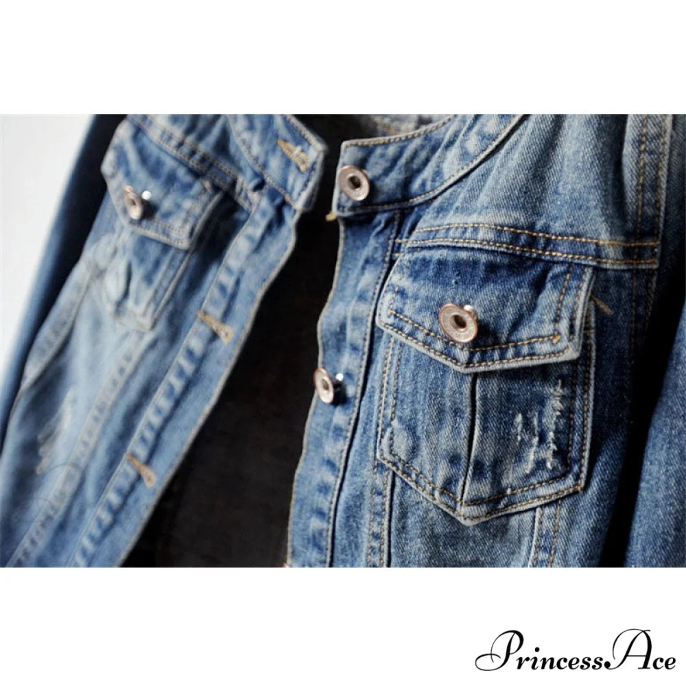 DenimLong Sleeve Casual Jacket