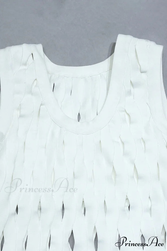 Denisa Sleeveless Stylish Tassel Dress