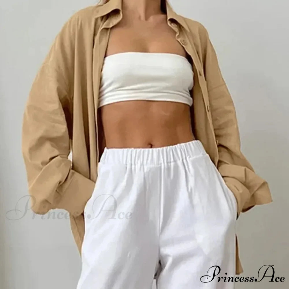 Dense Baggy Cotton Top Graceful Fall Top blouse-250126