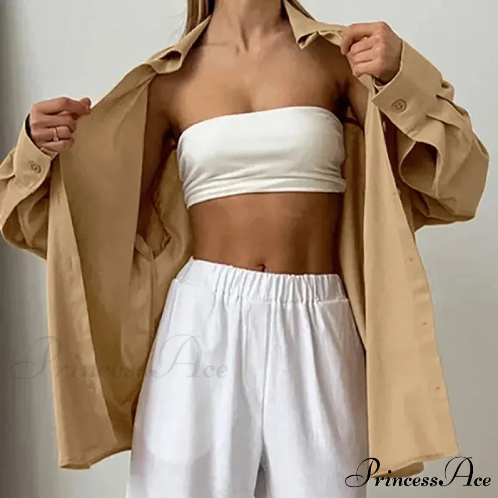 Dense Baggy Cotton Top Graceful Fall Top blouse-250126