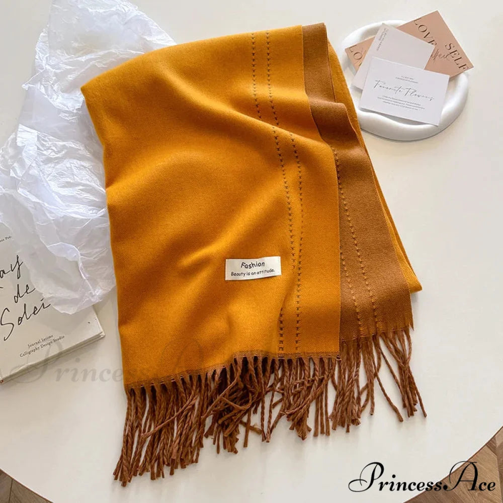 Dense Chunky Cashmere Winter Scarf color10 scarf-241228