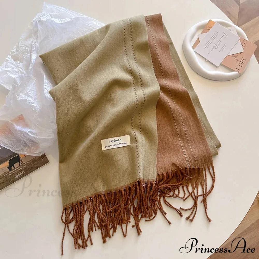 Dense Chunky Cashmere Winter Scarf color12 scarf-241228