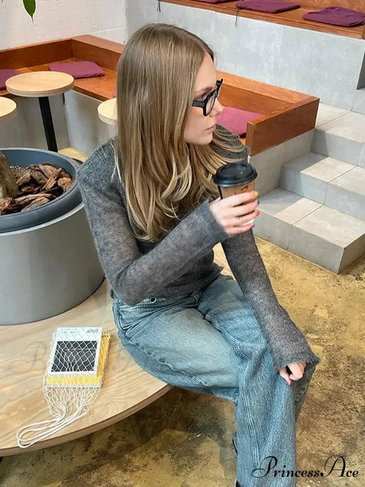 Dense Circular Neck Slim Bodycon Sweater swraters-241228