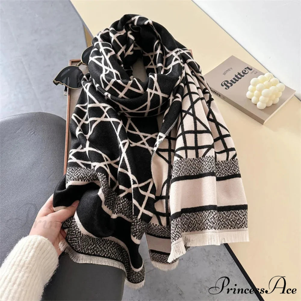 Dense Wool Pashmina Wrap Scarf scarf-241228