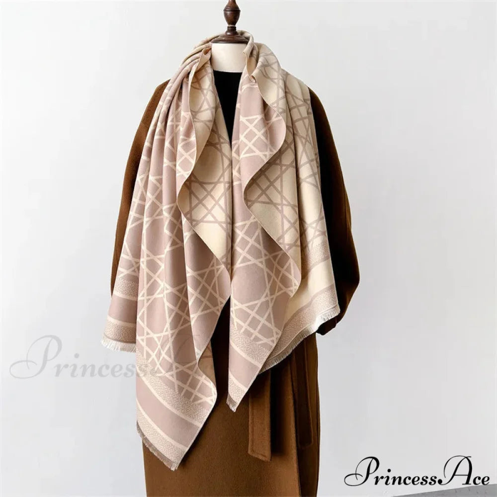 Dense Wool Pashmina Wrap Scarf red2 scarf-241228