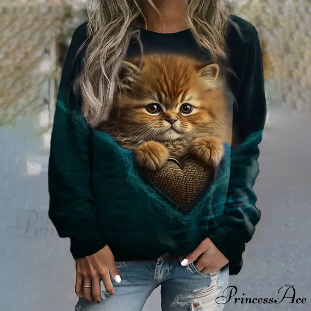 Design Cat Sweatshirt Multicolor / S