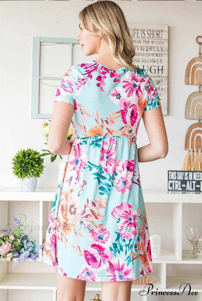 Design for Flowered Gown Hooded Leisure