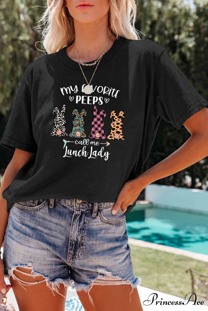 Design Graphic Rabbit T-shirt Black / S