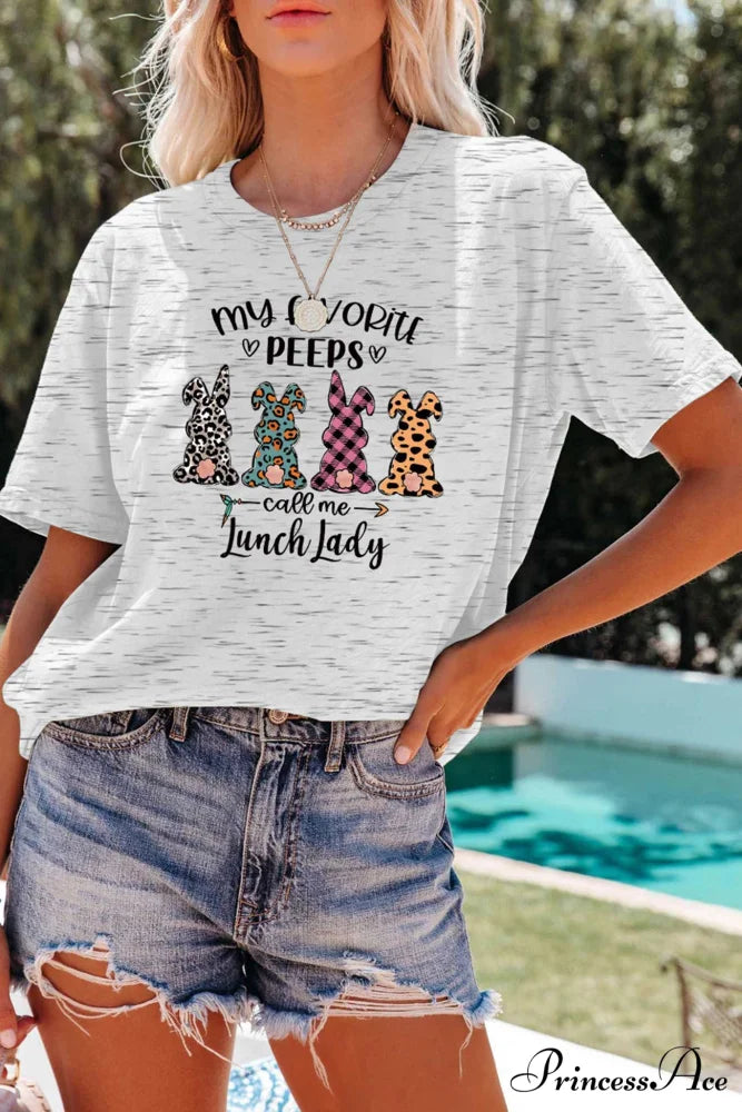 Design Graphic Rabbit T-shirt Graphite Gray / S