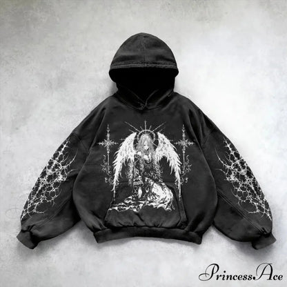 Design Printing Informal Hoodie black 4 / M hoodies-241228