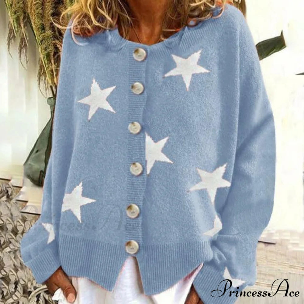 Design Star Cardigan Sky Blue / S