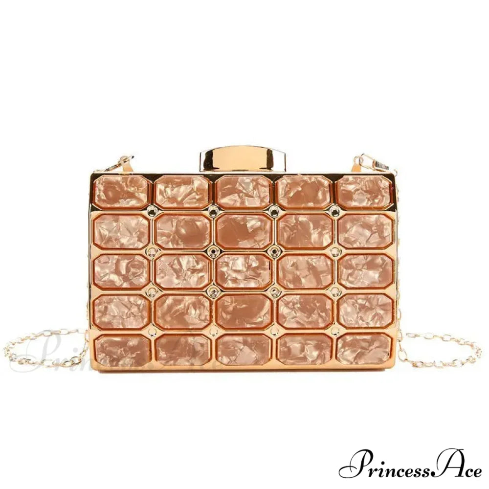 Designer Evening Clutch Wristlet Gold wristlet-250126