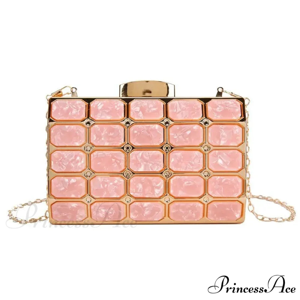 Designer Evening Clutch Wristlet Pink wristlet-250126