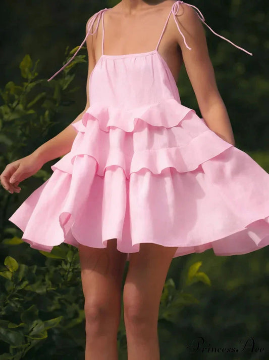 Dessert Throat High-Waisted Mini Dress Pink / S minidress-250223
