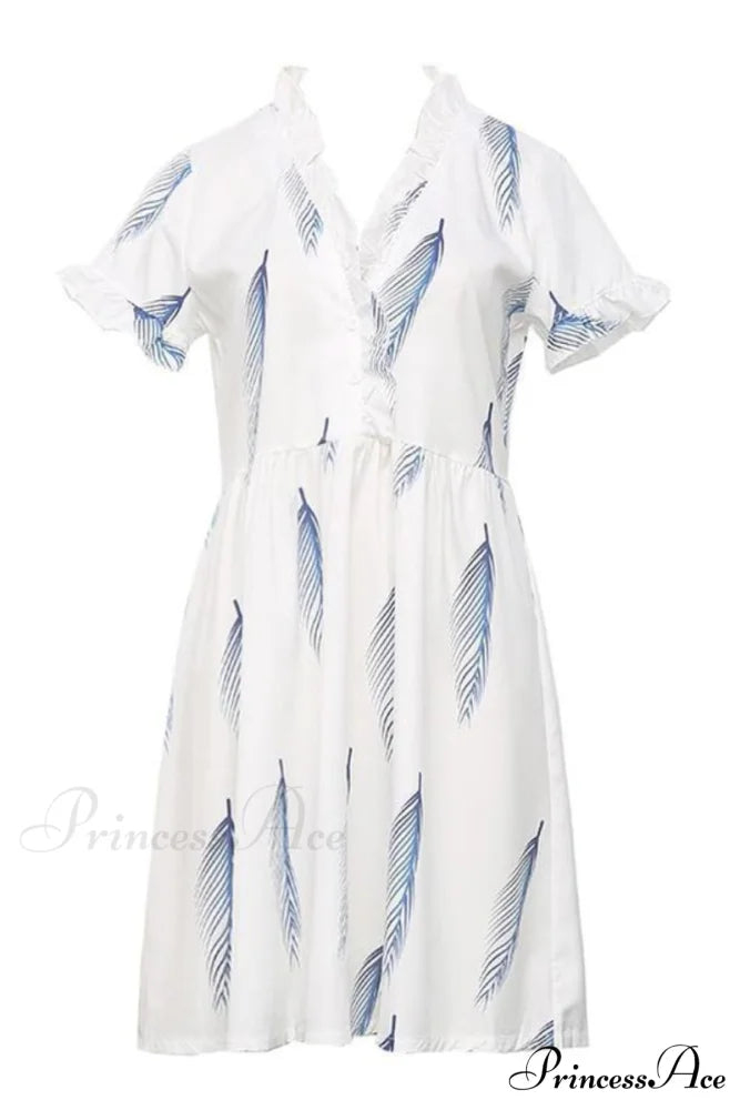 Dew Shoulder White Trendy Ankle Length Dress