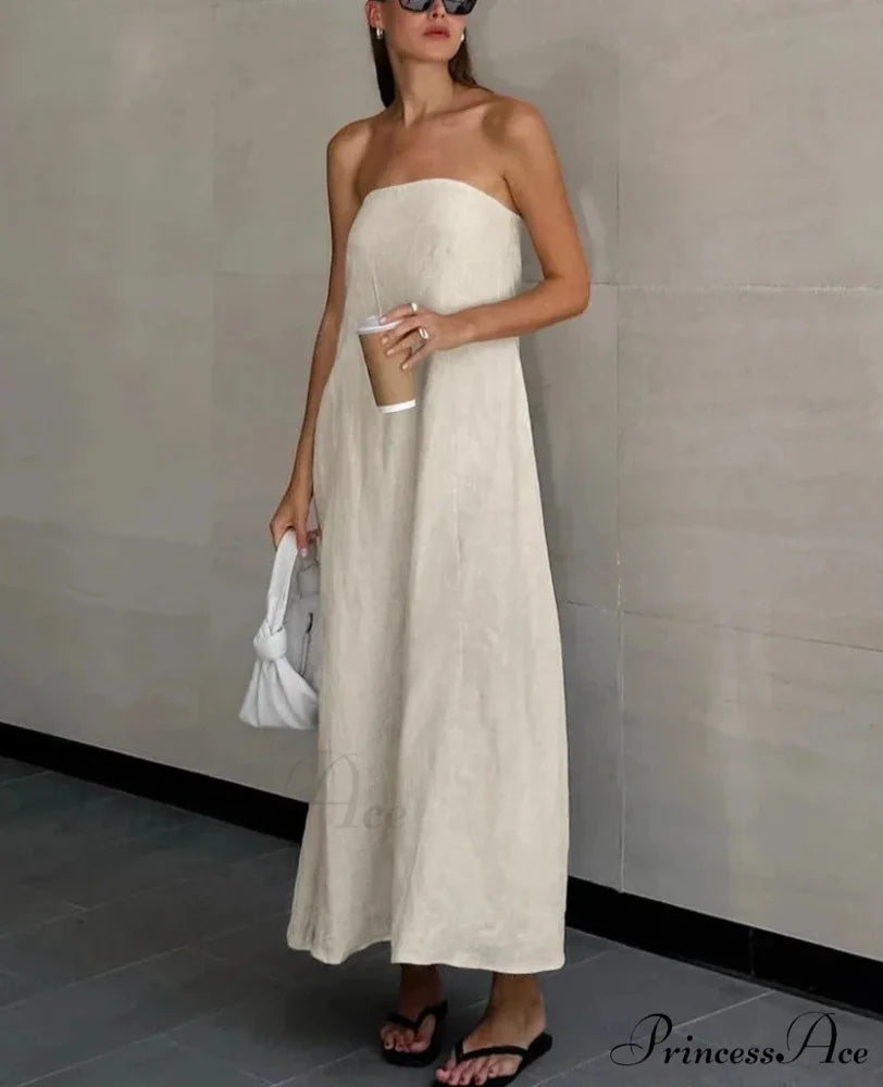 DEZIREE Elegant MIDI DRESS Beige / S