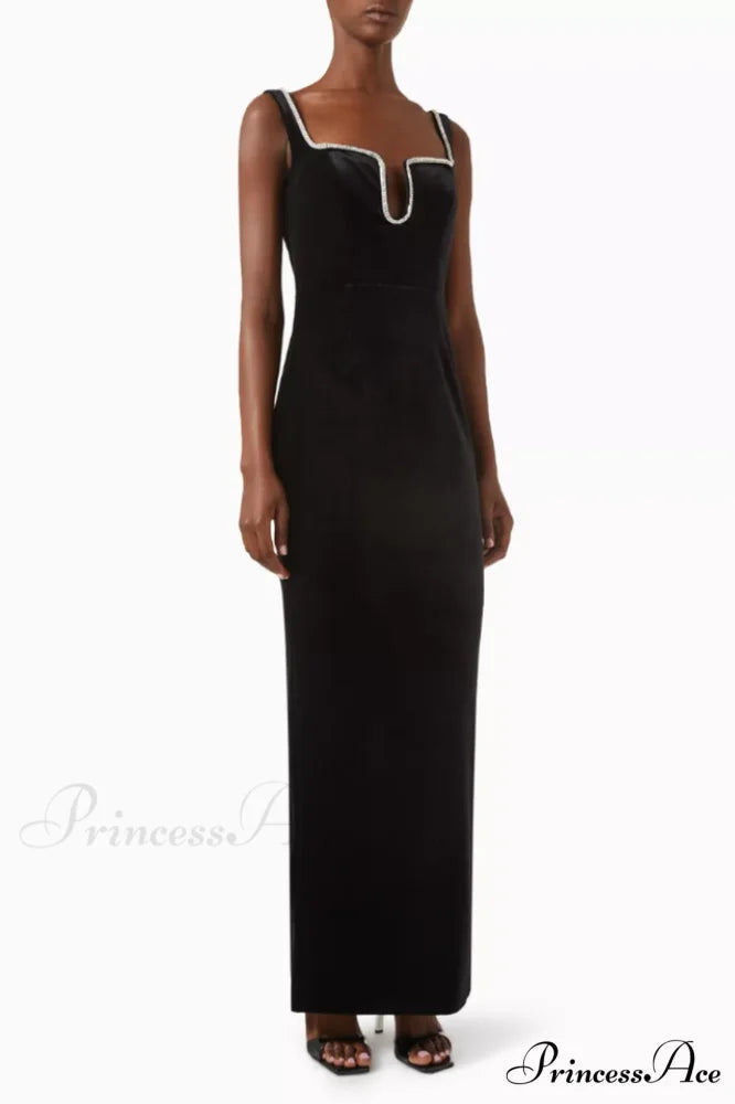 Diamant鑼?Maxi Stylish Dress in Velvet