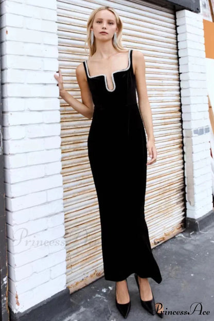 Diamant鑼?Maxi Stylish Dress in Velvet
