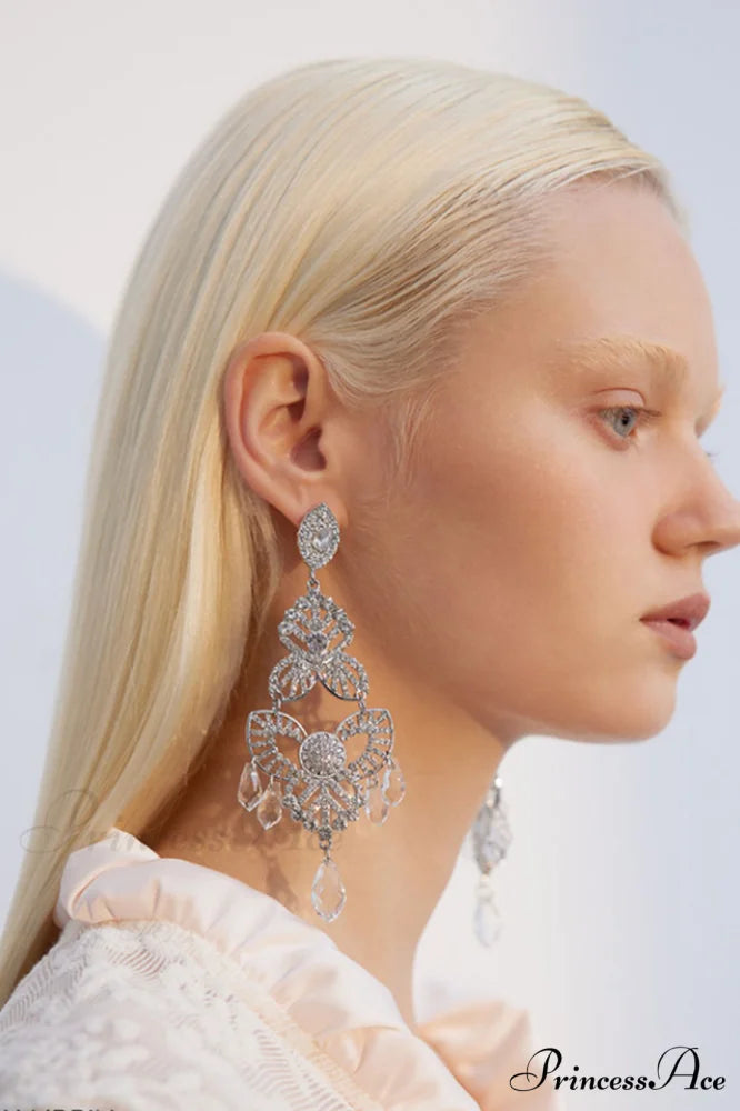 Diamante Elegant Statement Earrings Picture