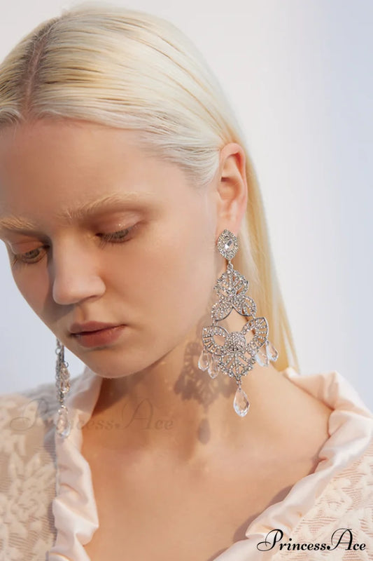 Diamante Elegant Statement Earrings Picture