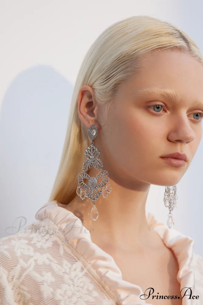 Diamante Elegant Statement Earrings Picture