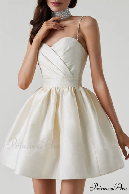 Diamond Elegant Suspender Dress S / Ivory