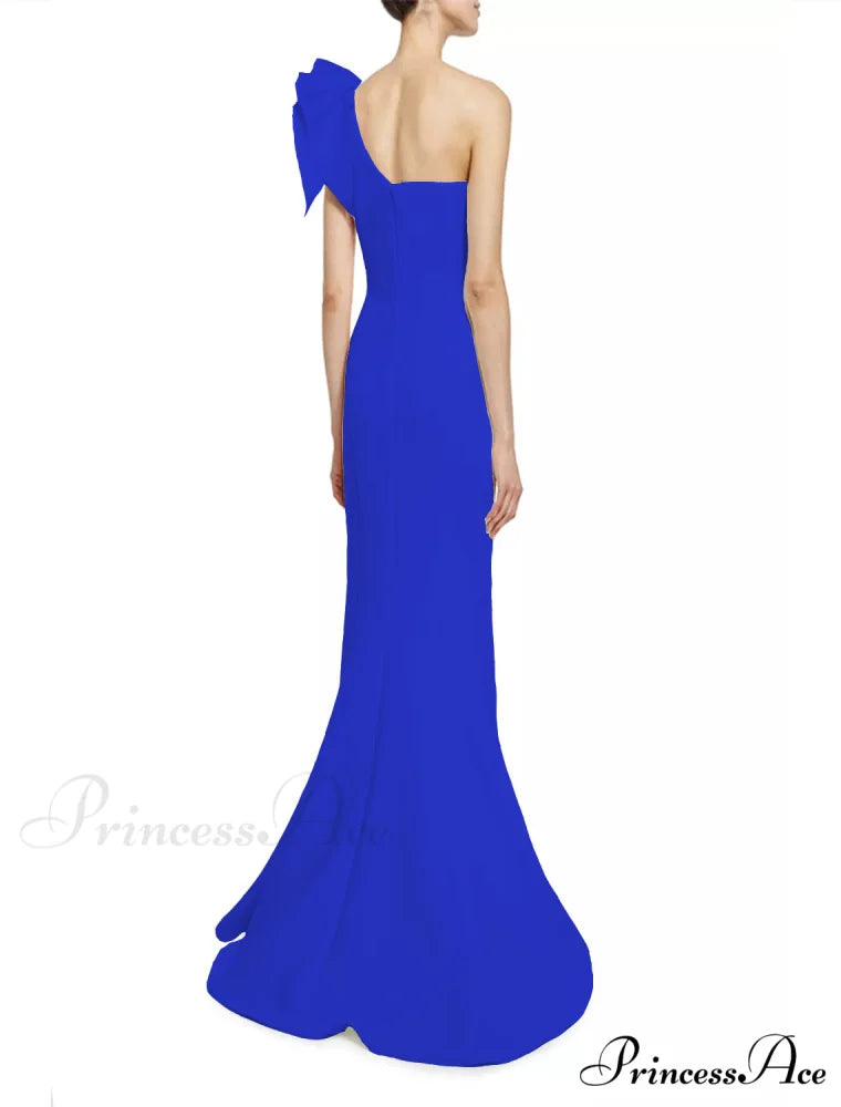 Diana Formal One Charming Shoulder Ruffle Dress