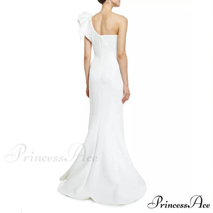 Diana Formal One Charming Shoulder Ruffle Dress
