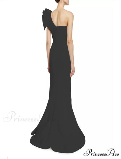 Diana Formal One Charming Shoulder Ruffle Dress