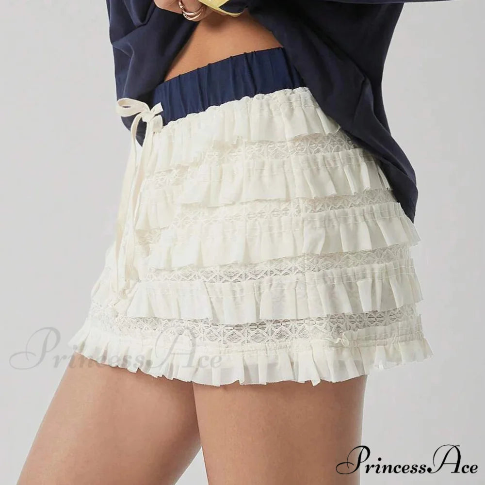 Differentiate Lace Tiered Frills Skirt skirts-250223