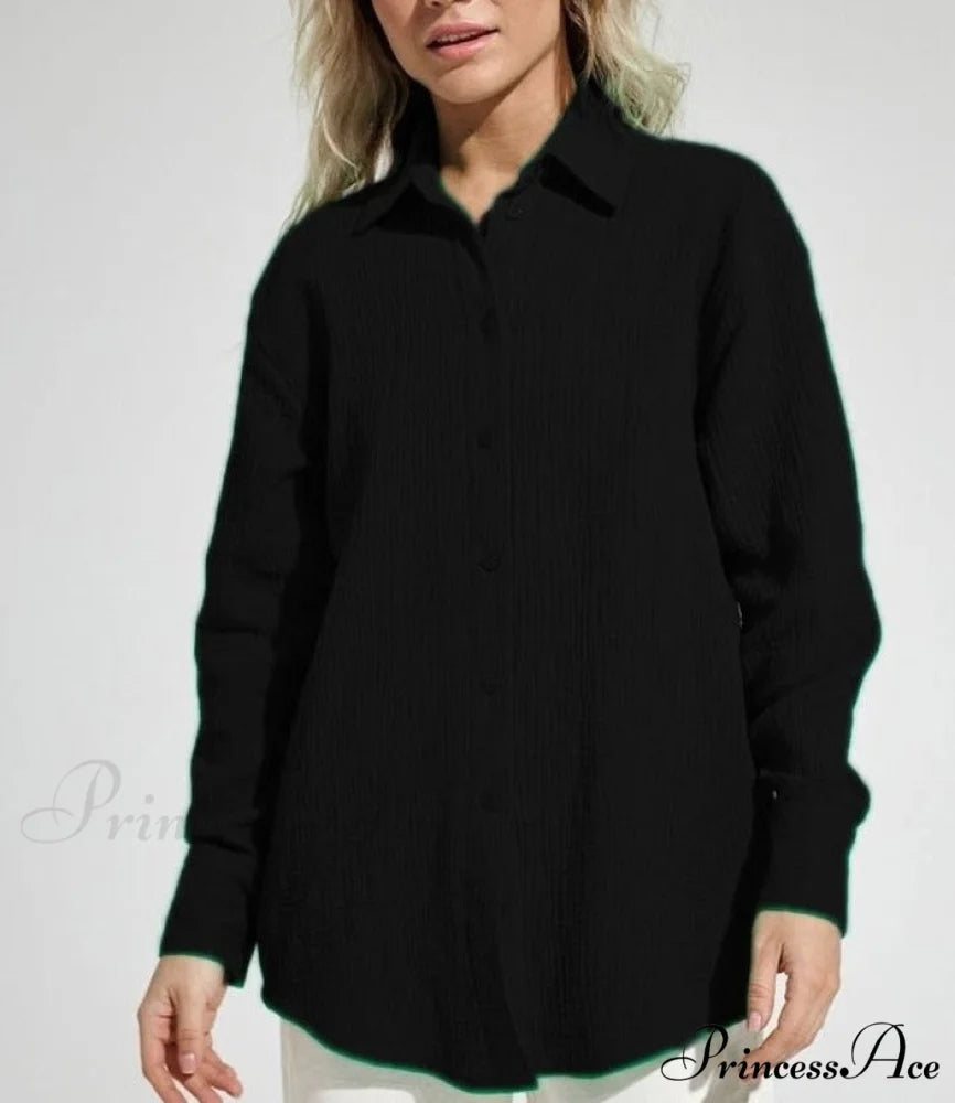 DINORA Button-Up Shirt black / S