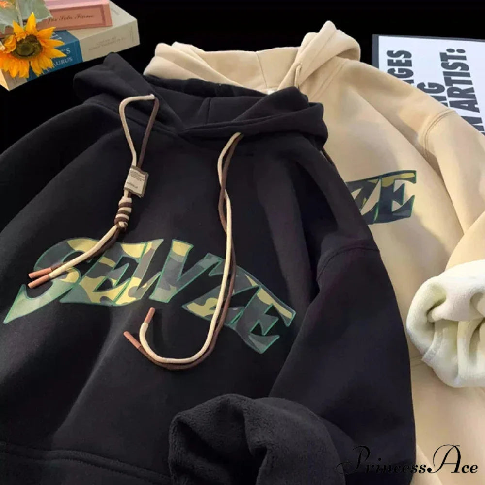 Disguise Correspondence Print Rebel Y2K Hoodie hoodies-241228