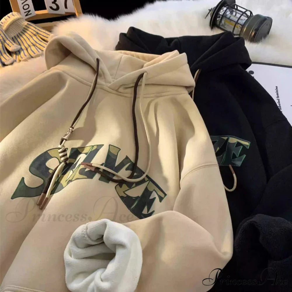 Disguise Correspondence Print Rebel Y2K Hoodie hoodies-241228