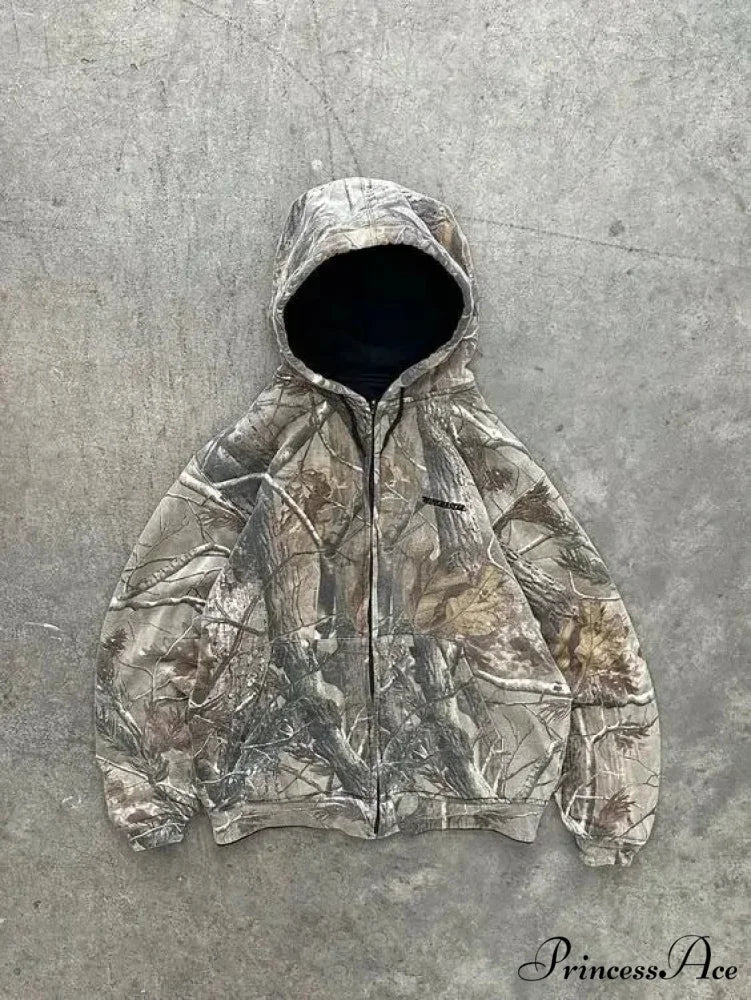 Disguise Zip Up Hoodie Camouflage Zipper / M hoodies-241228