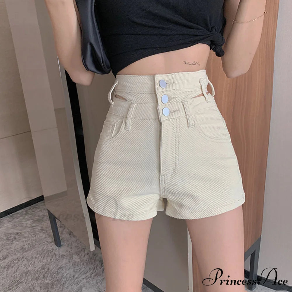 Distressed High Waist Women’s Denim Vintage Korean Shorts Summer