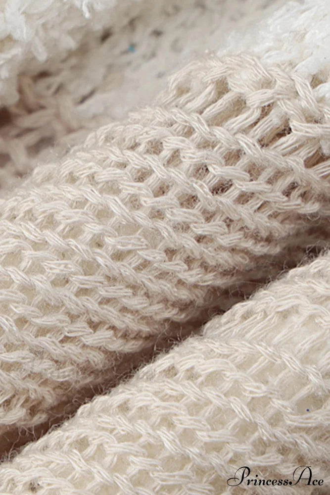 Distressed Hollow Out Knit Dress